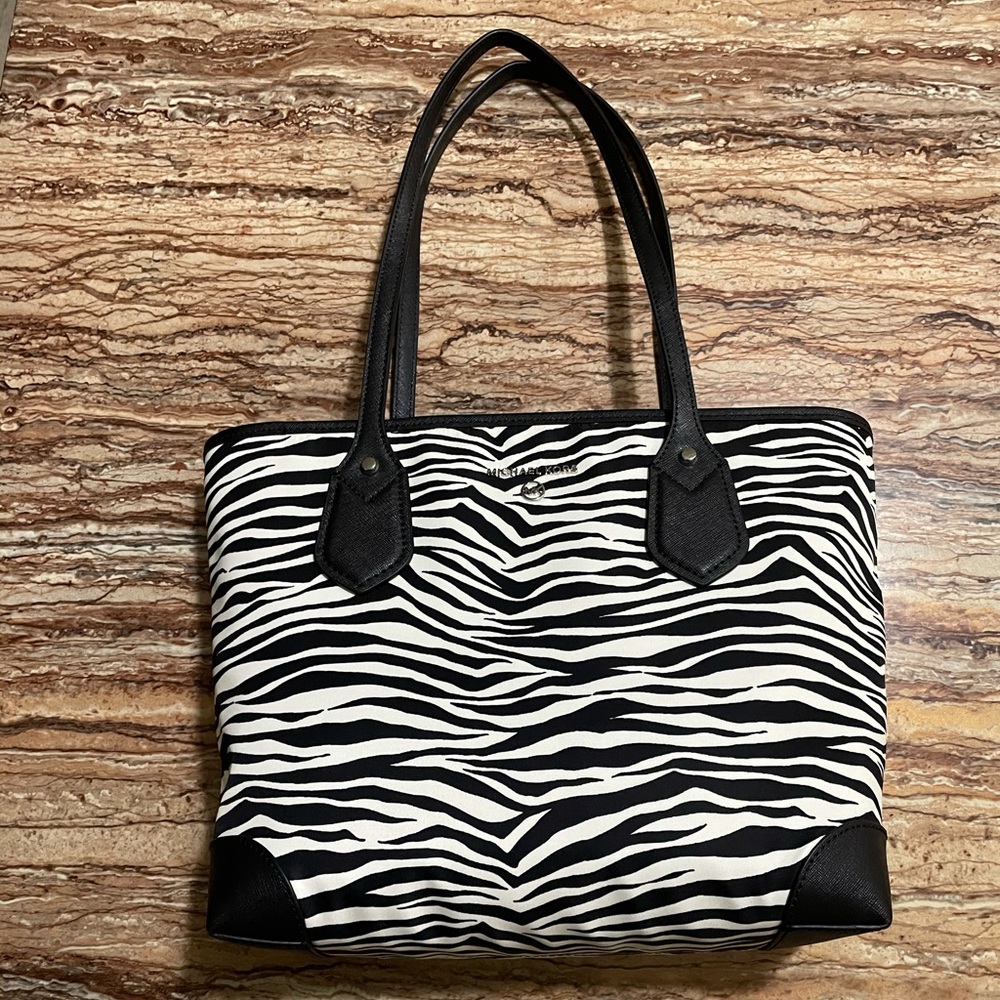 Zebra Print Tote | Michael Kors - Picture 9 of 12